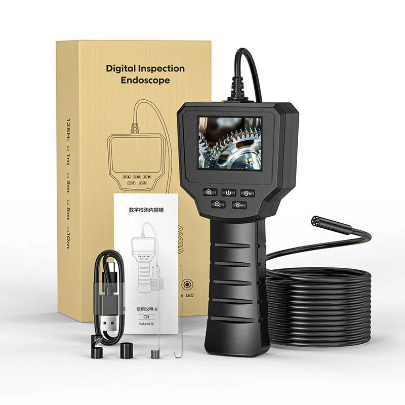 Waterproof inspection camera with 8mm probe for automotive and pipeline diagnostics