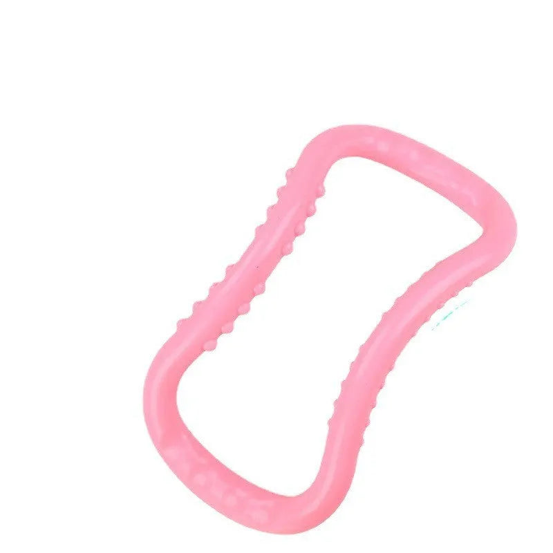 PP plastic yoga stretching ring in blue colour for pilates and flexibility exercises