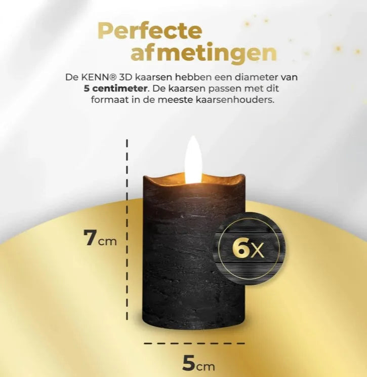 Four black LED pillar candles with battery-operated flameless design for indoor outdoor use