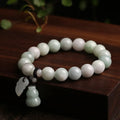 Natural jade geometric hanging bracelet with adjustable cord in six colour options