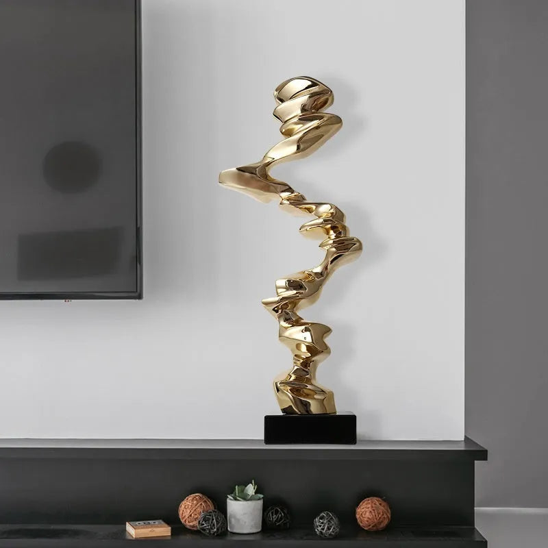 Abstract still life decorative ornament in modern minimalist style made from resin and plastic.