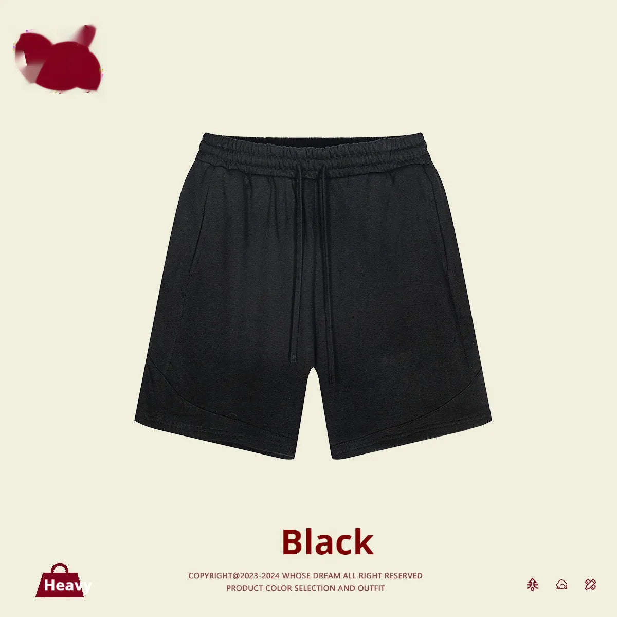 Children's loose-fit cotton shorts in solid colours for casual and sports wear