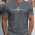 Men's loose-fit 3D sports t-shirt in polyester fabric with short sleeves