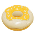Donut-shaped dog toy for molar teeth cleaning with sound feature in three colour options