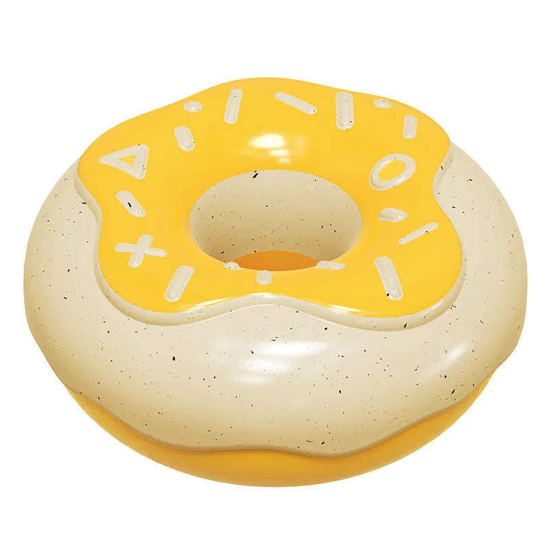 Donut-shaped dog toy for molar teeth cleaning with sound feature in three colour options