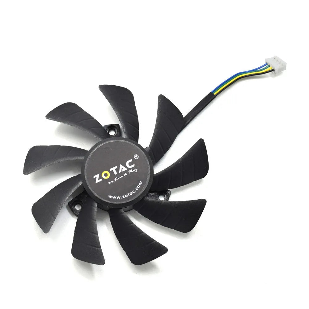 Black square 85mm PC cooling fan with 4-pin power connector.