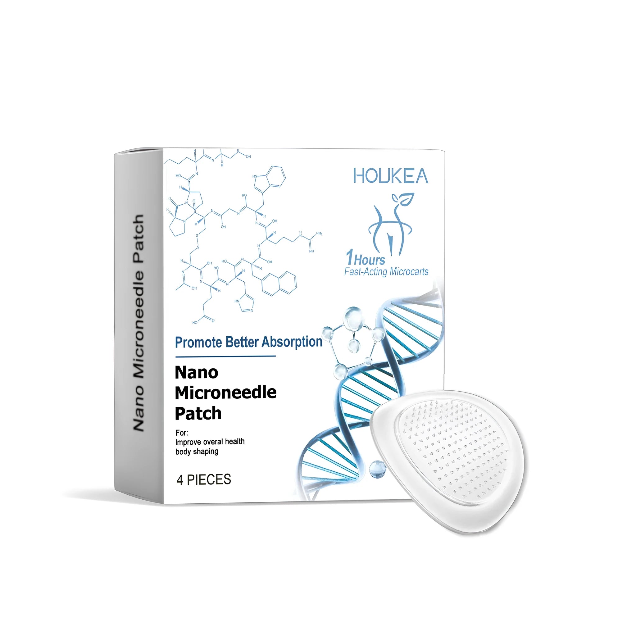 Four nano microneedle patches for skincare with botanical ingredient formulation
