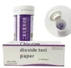 Chlorine dioxide test paper bottle with 50 strips for wastewater concentration detection 0-1000 mg/L