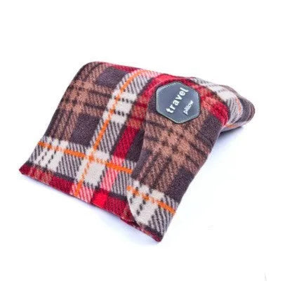 U-shaped convex neck support collar travel pillow scarf in black, gray, navy, or red colours
