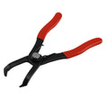 Red round nail removal pliers with PVC handles for interior door panel work