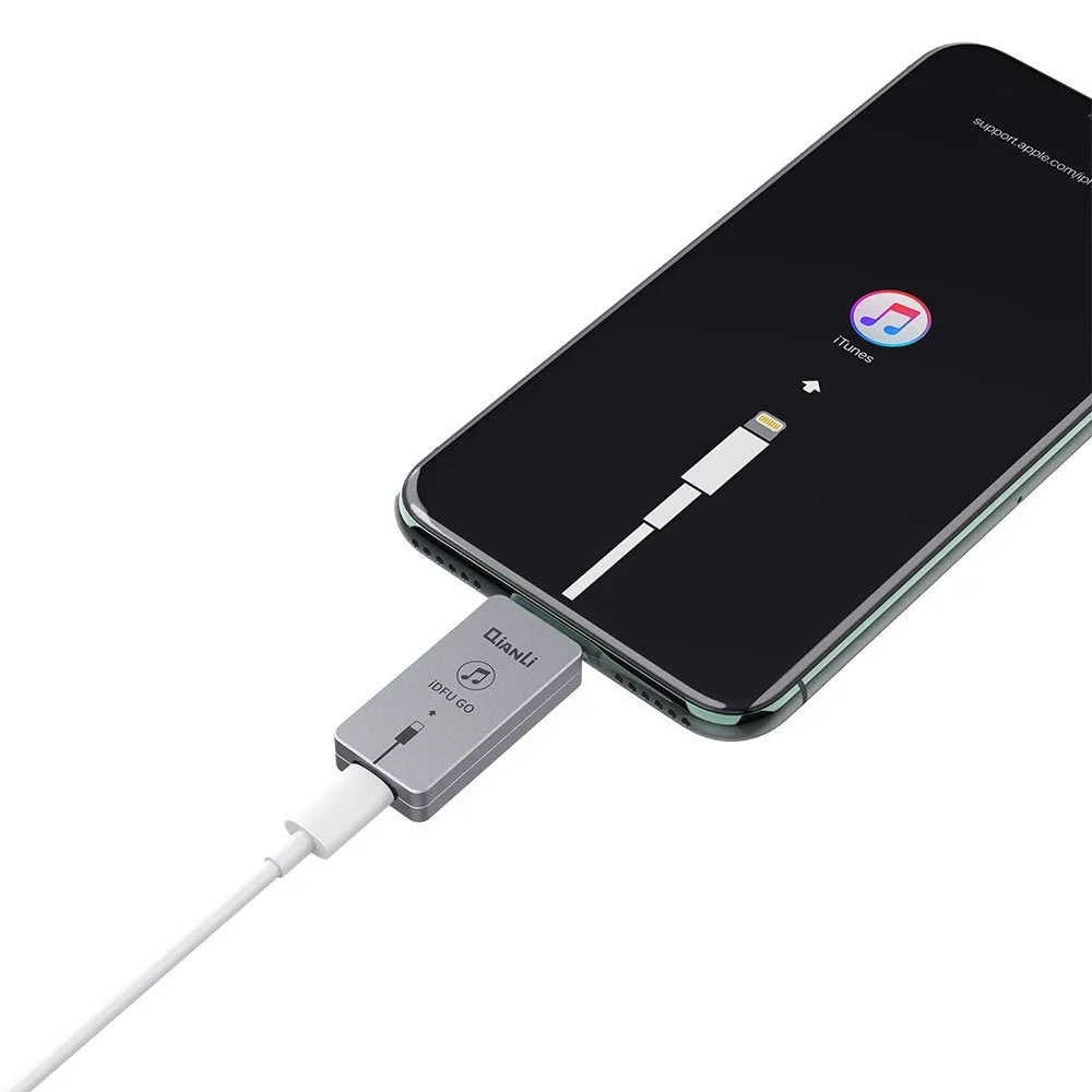 Black stainless steel Type-C brush starter for Apple device recovery mode, 43.5x17x7mm