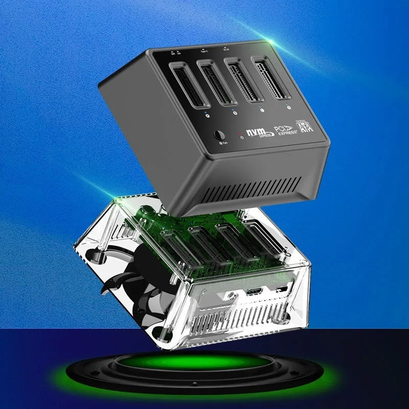 Aluminium M.2 dual protocol SSD mounting base in K30174P2 colour