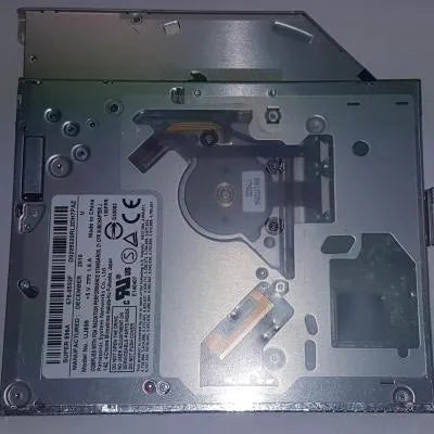 Silver internal SATA optical drive for MacBook Pro 13-inch laptop with dimensions 128mm x 128mm x 9.5mm