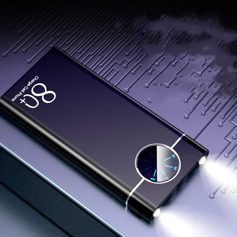 20000mAh fast charging power bank in alloy casing with LED flashlight