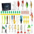 Metal Christmas mino bog themed 24-piece fishing tackle blind box set including lures and hooks.