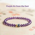 Retro style lotus bracelet in nine purple colour for women's jewellery and travel gifts