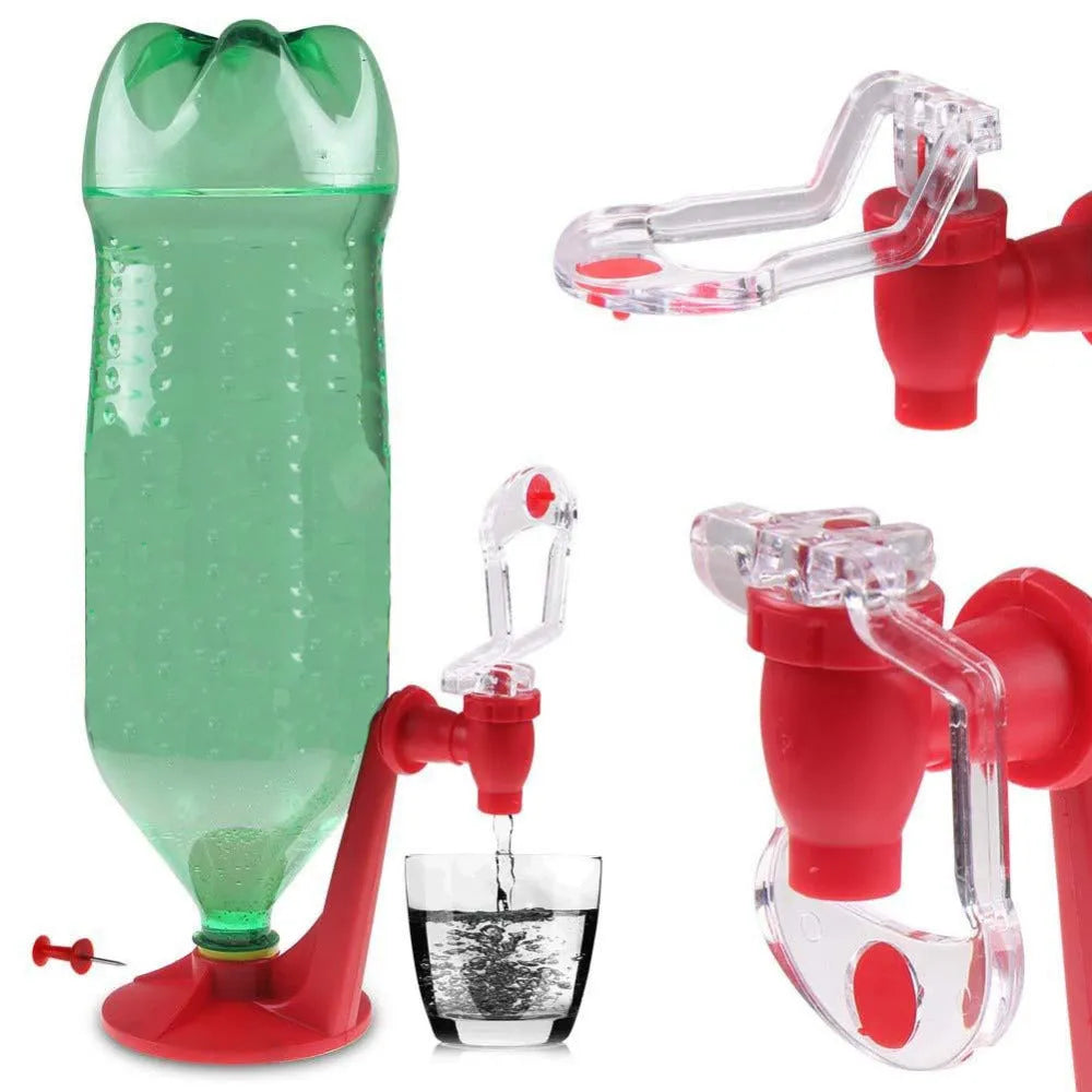 Red Magic Tap soda dispenser attachment for 2-litre bottles measuring 15cm height