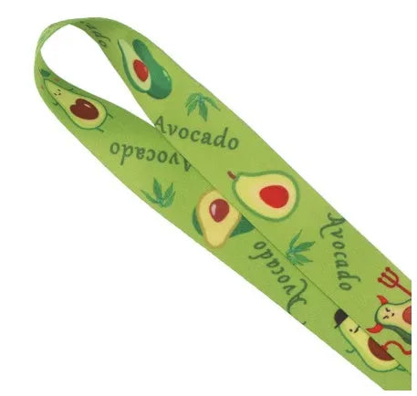 Fruit avocado cartoon design mobile phone lanyard with double-sided printing