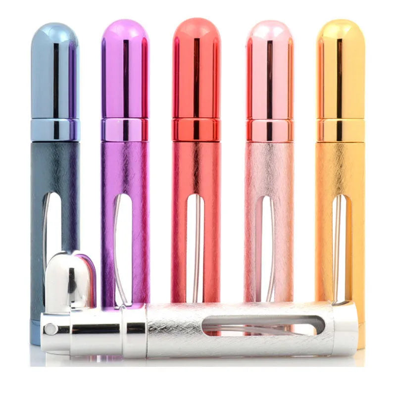 12ml aluminium travel perfume bottle with glass liner in bullet shape