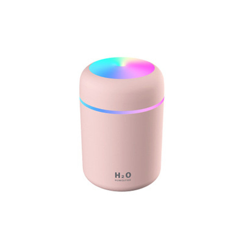 Portable Cup-Shaped Mini USB Humidifier - Cool Mist Air Purifier with Colourful LED Lights for Car, Home & Bedroom
