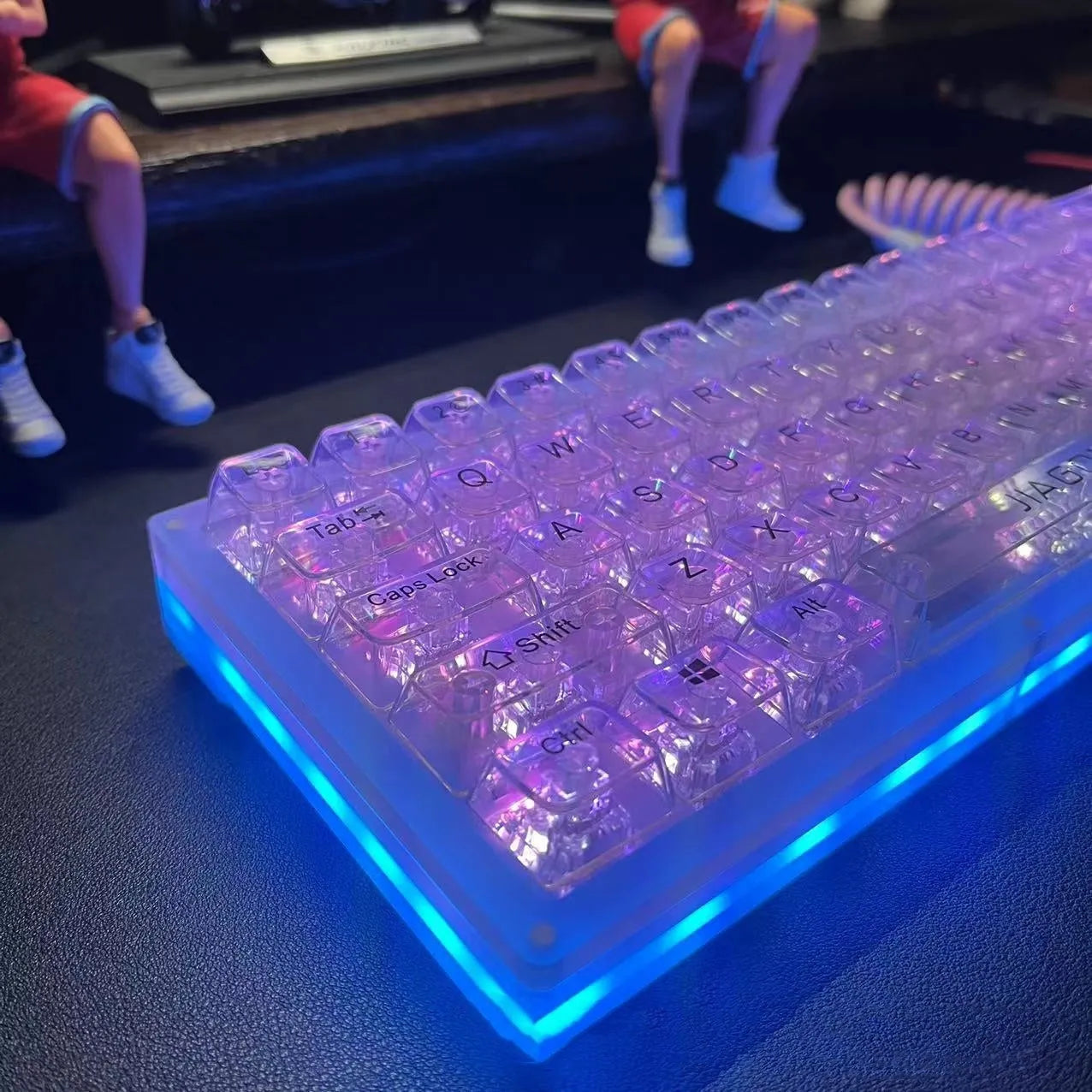 132 transparent plastic key caps for mechanical keyboard replacement