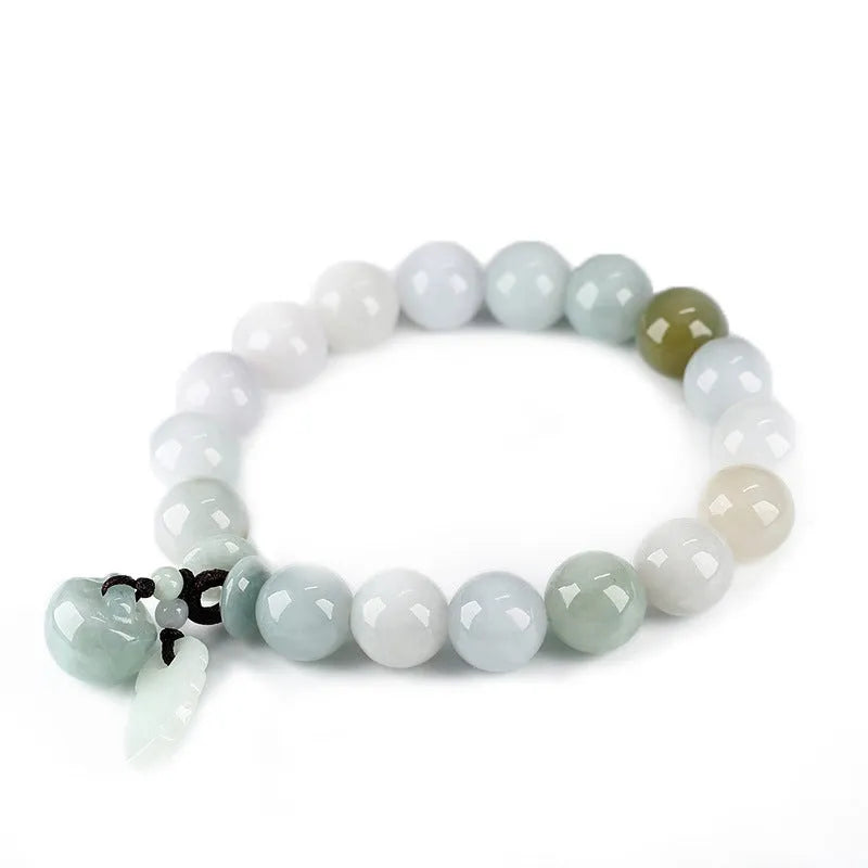 Natural jade geometric hanging bracelet with adjustable cord in six colour options