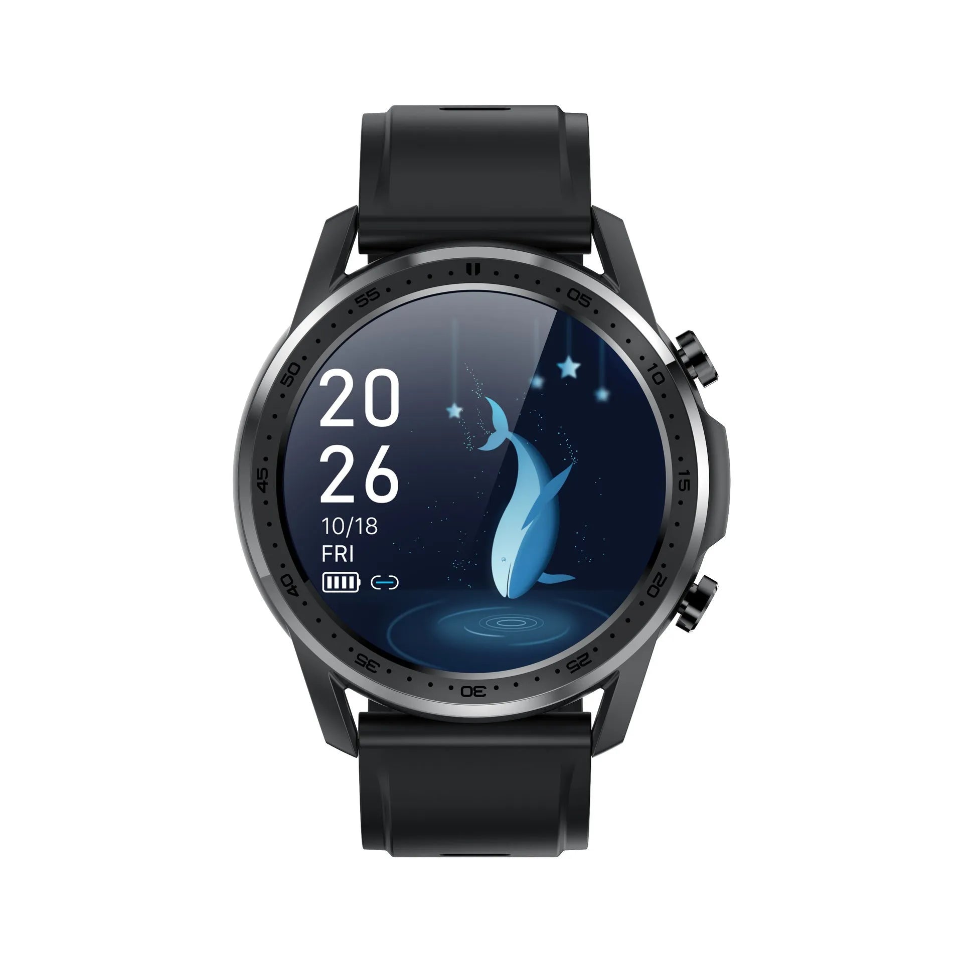 Youth2 body temperature smart bracelet in black or grey with a 1.3-inch touchscreen display.