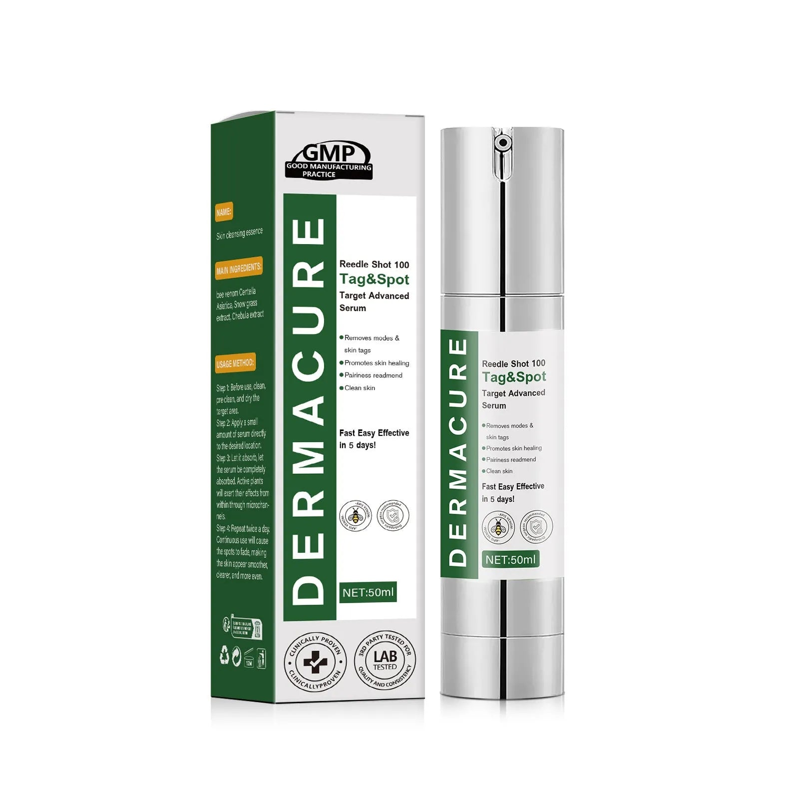 50ml gentle cleaning non-standard skin care solution bottle for facial treatment