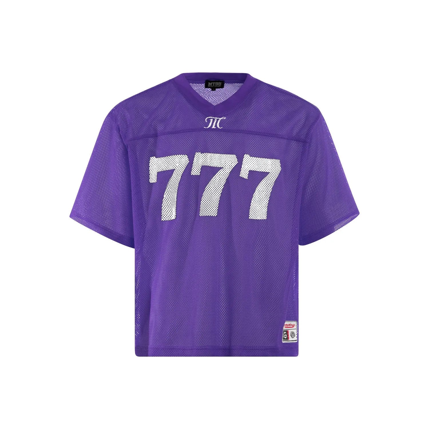 Loose fit summer t-shirt in black, white, purple, or orange colour with retro street style design.