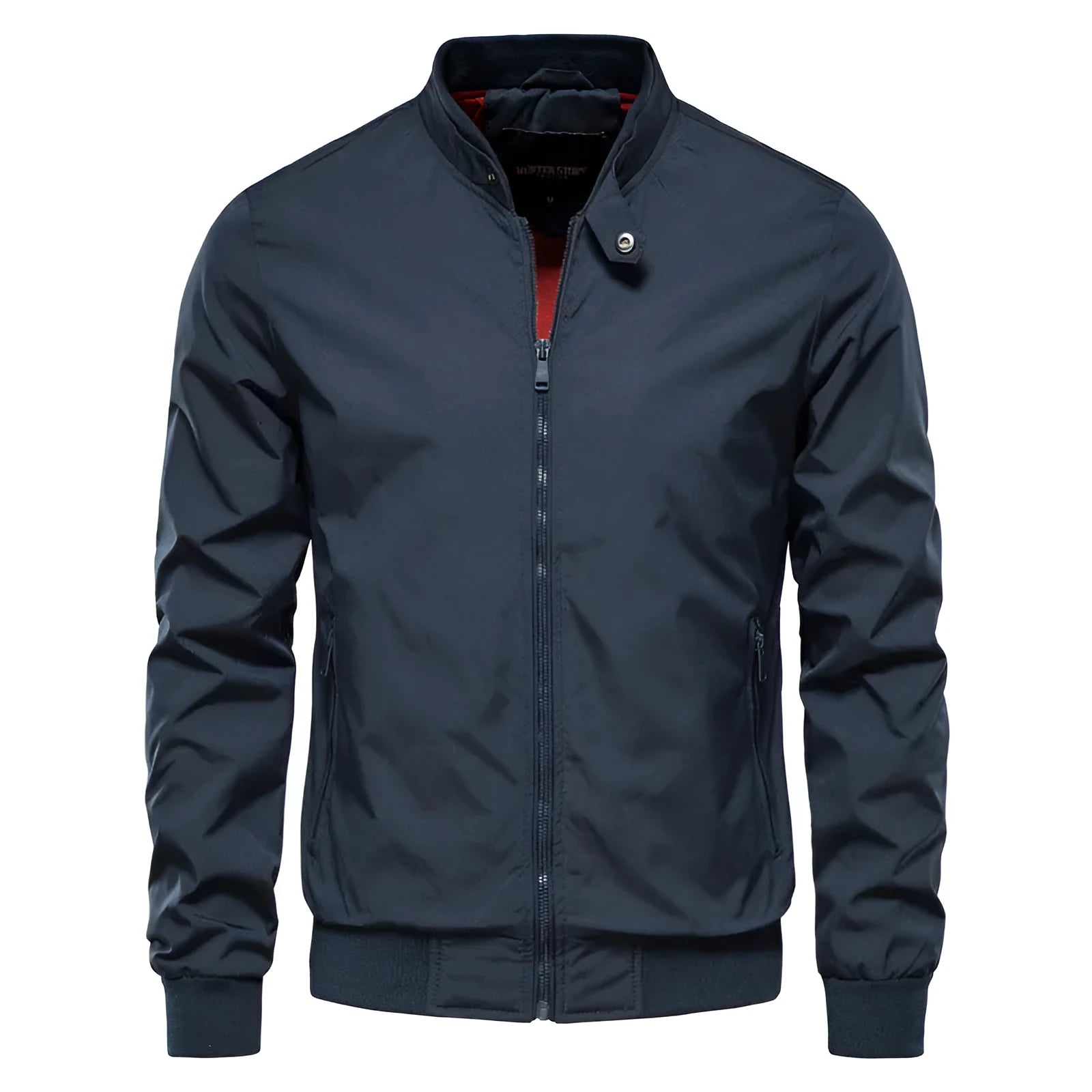 Men's casual thin jacket in polyester fibre available in army green, black and navy blue colours