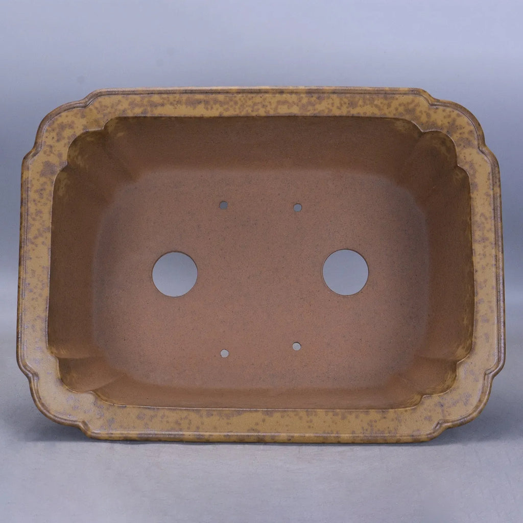 Large rectangular purple sand floor flowerpot in modern simple style.