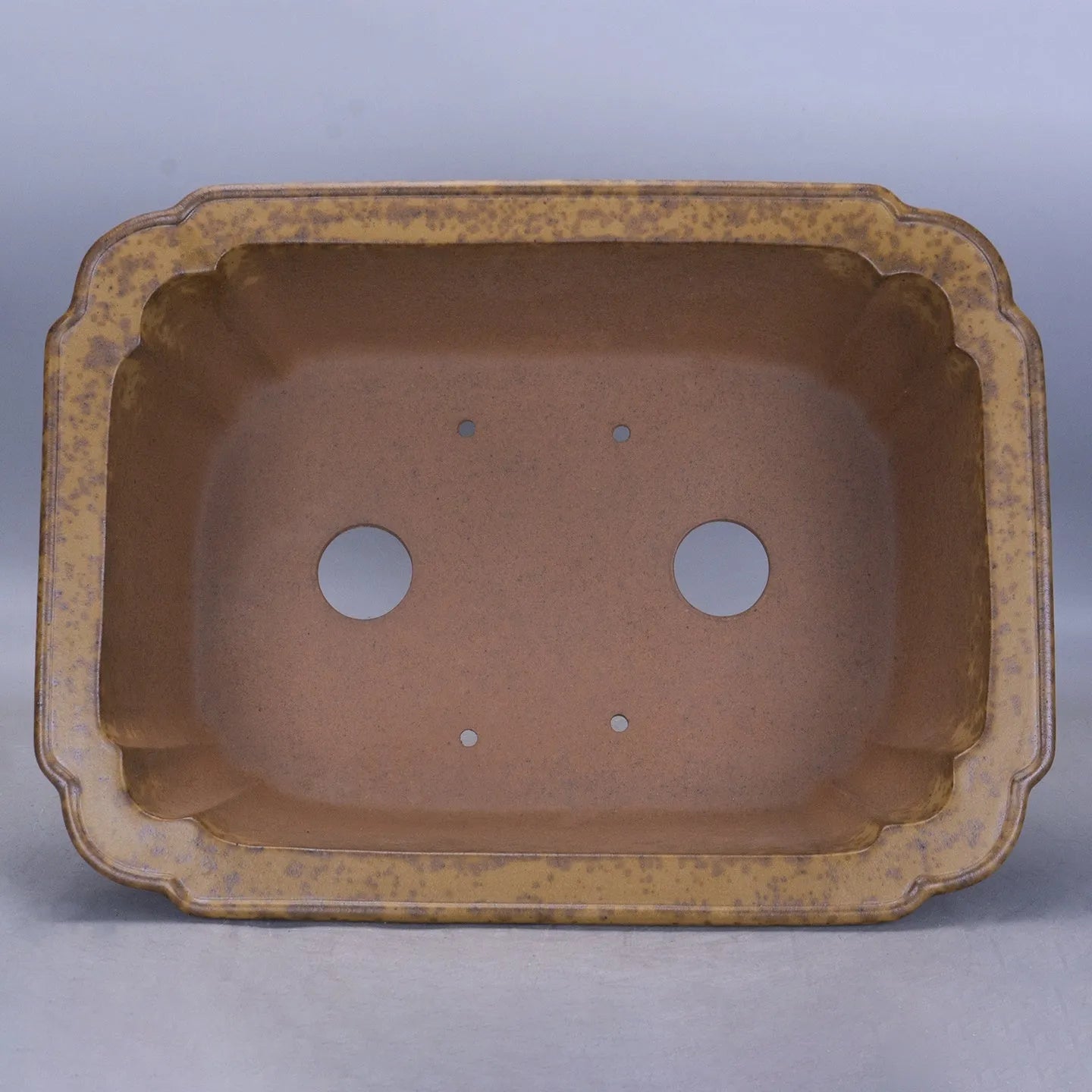 Large rectangular purple sand floor flowerpot in modern simple style.