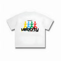 White cotton loose short sleeves round neck T-shirt for men, casual pullover style