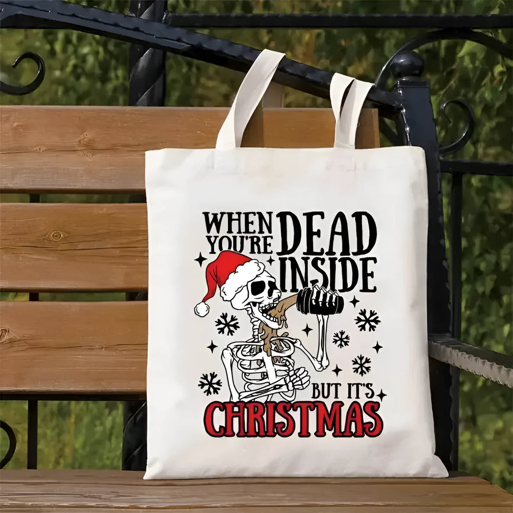 Ins student large capacity canvas shoulder bag with flap closure, 35x42cm, in a printed finish