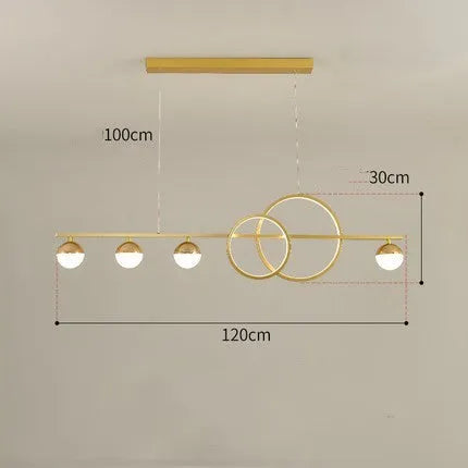 Modern rectangular Nordic style ceiling light in black or gold, featuring remote control dimming.
