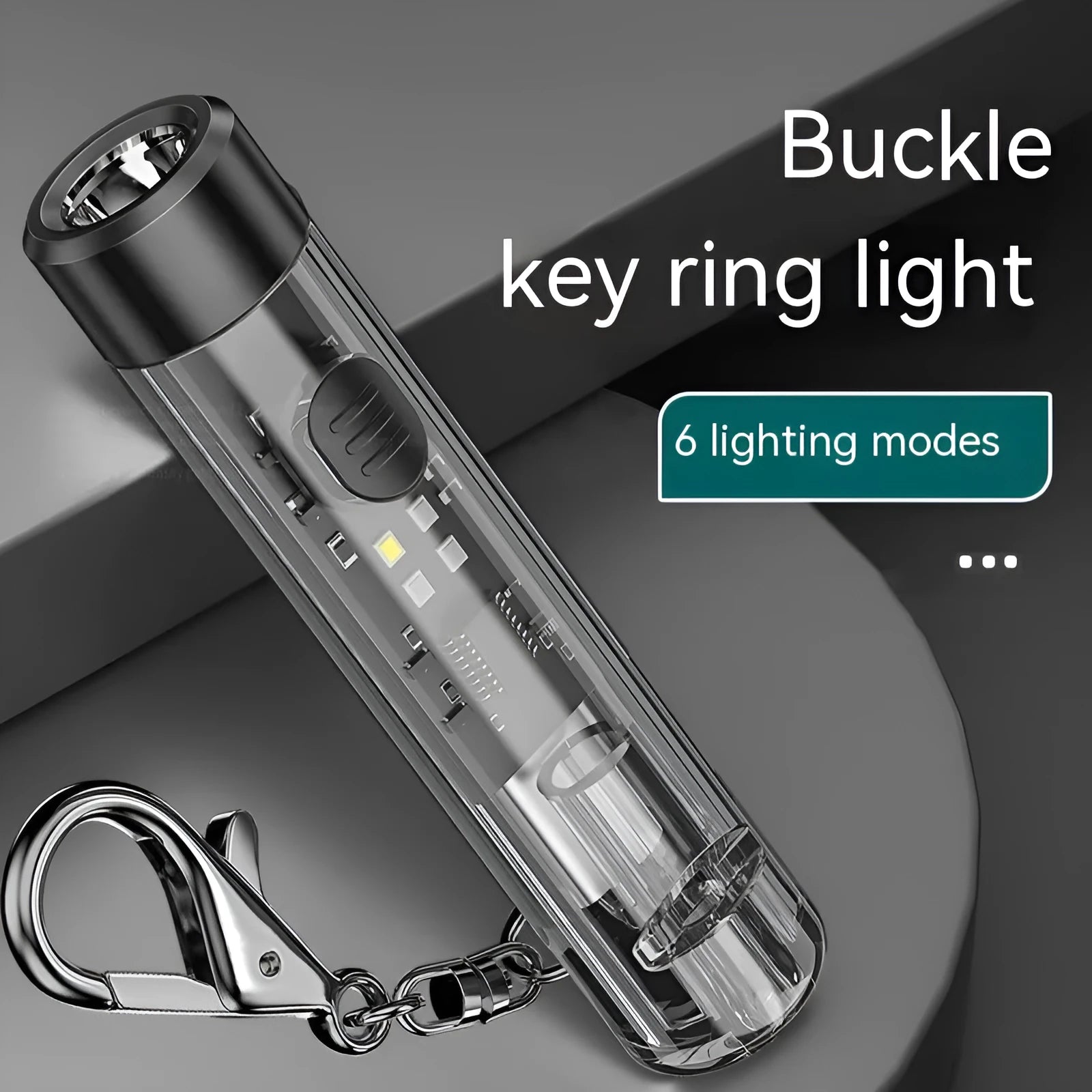 Black portable USB rechargeable outdoor flashlight with charging cable