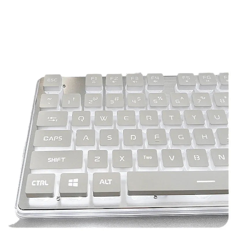 Wired mechanical keyboard and mouse set with LED backlighting in Metal Black colour