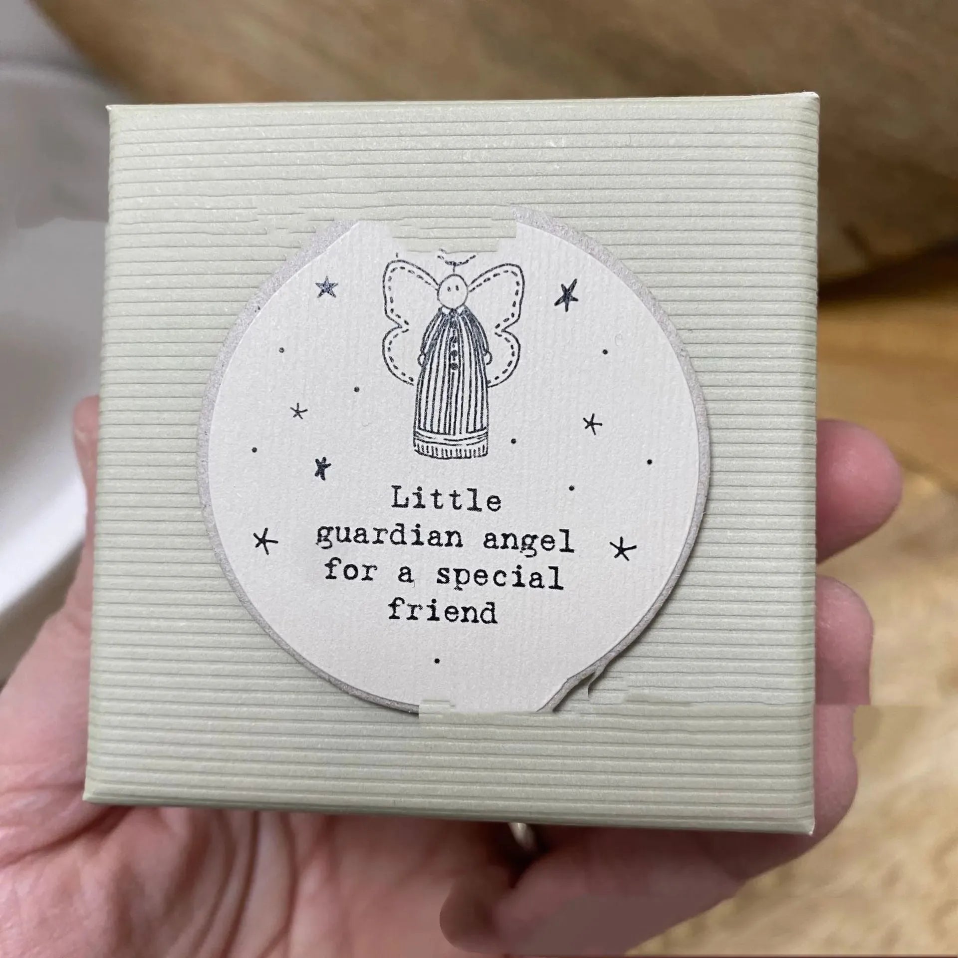 Cartoon guardian angel resin ornament in modern simplicity style, boxed gift for friends
