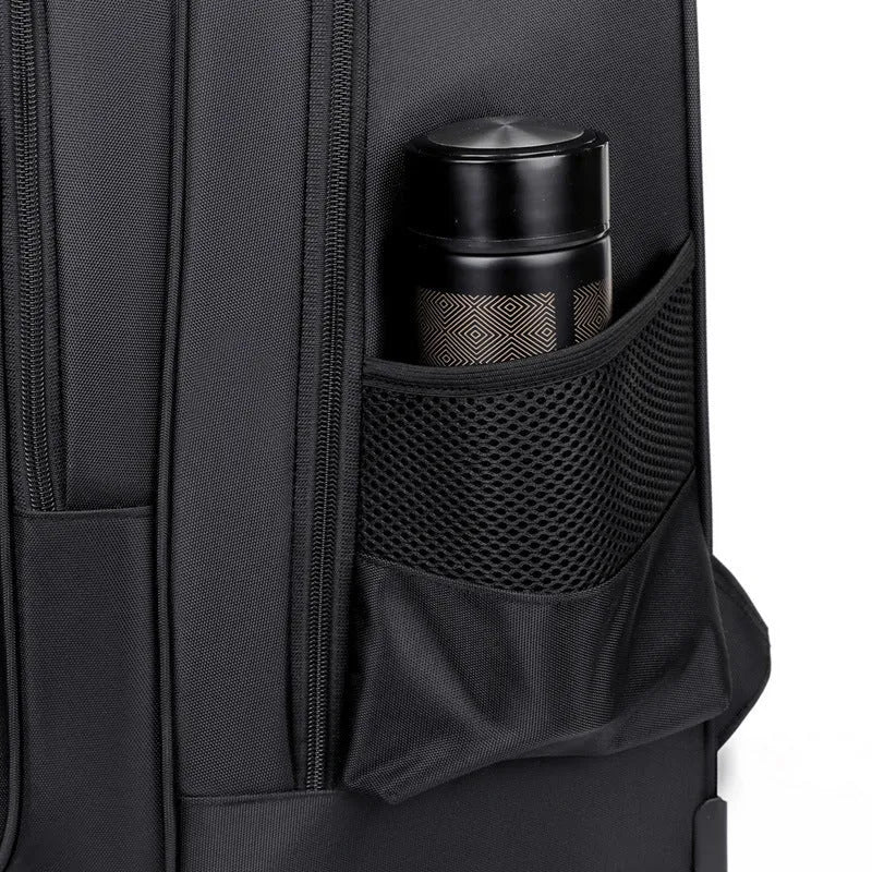 Ultra-light trolley backpack 16-inch Oxford cloth waterproof grey single-directional wheel travel bag
