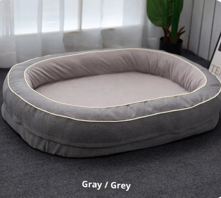 Four Seasons Universal oval removable dog bed in green cloth, size L 120x75cm