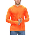Men's slim-fit UV protection hooded top for outdoor activities like fishing and hiking