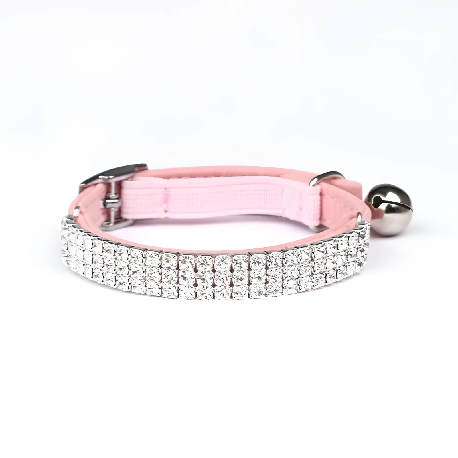 Adjustable velvet cat collar with rhinestone decoration in multiple colour options