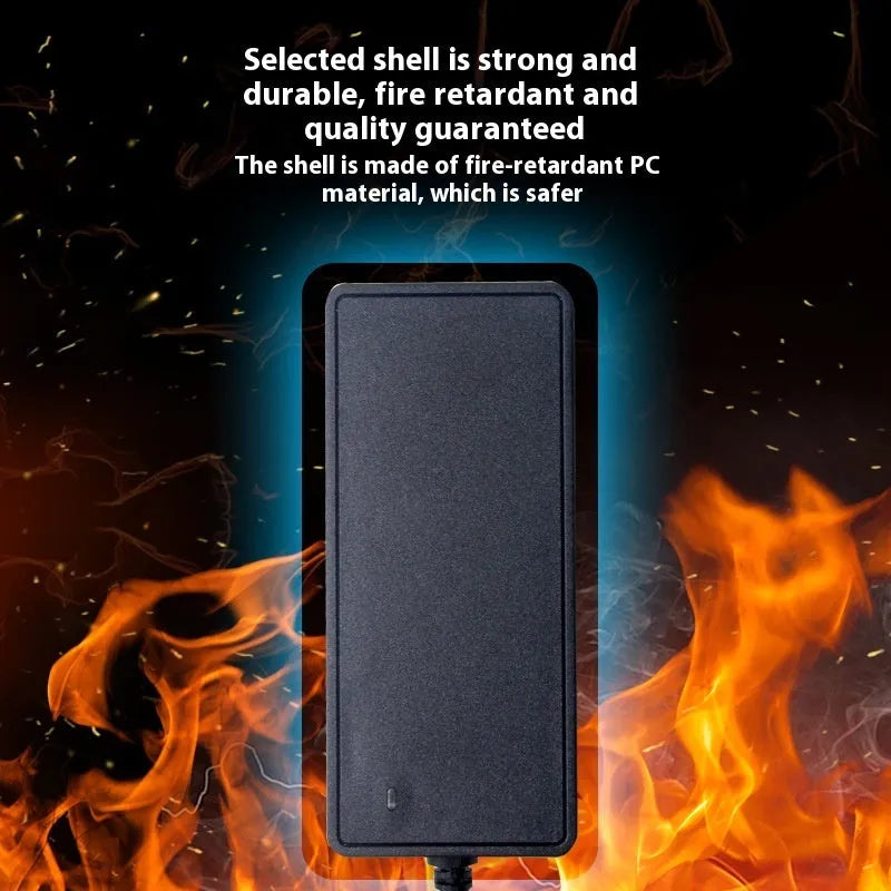 Electric swing car lithium battery charger with aviation plug measuring 115x50x32mm, option for DC 5.5x2.5mm or 5.5x2.1mm connector