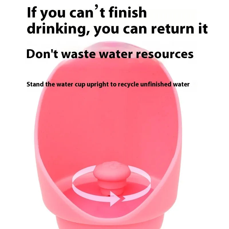 Collapsed and expanded silicone pet folding water cup in multiple colour options