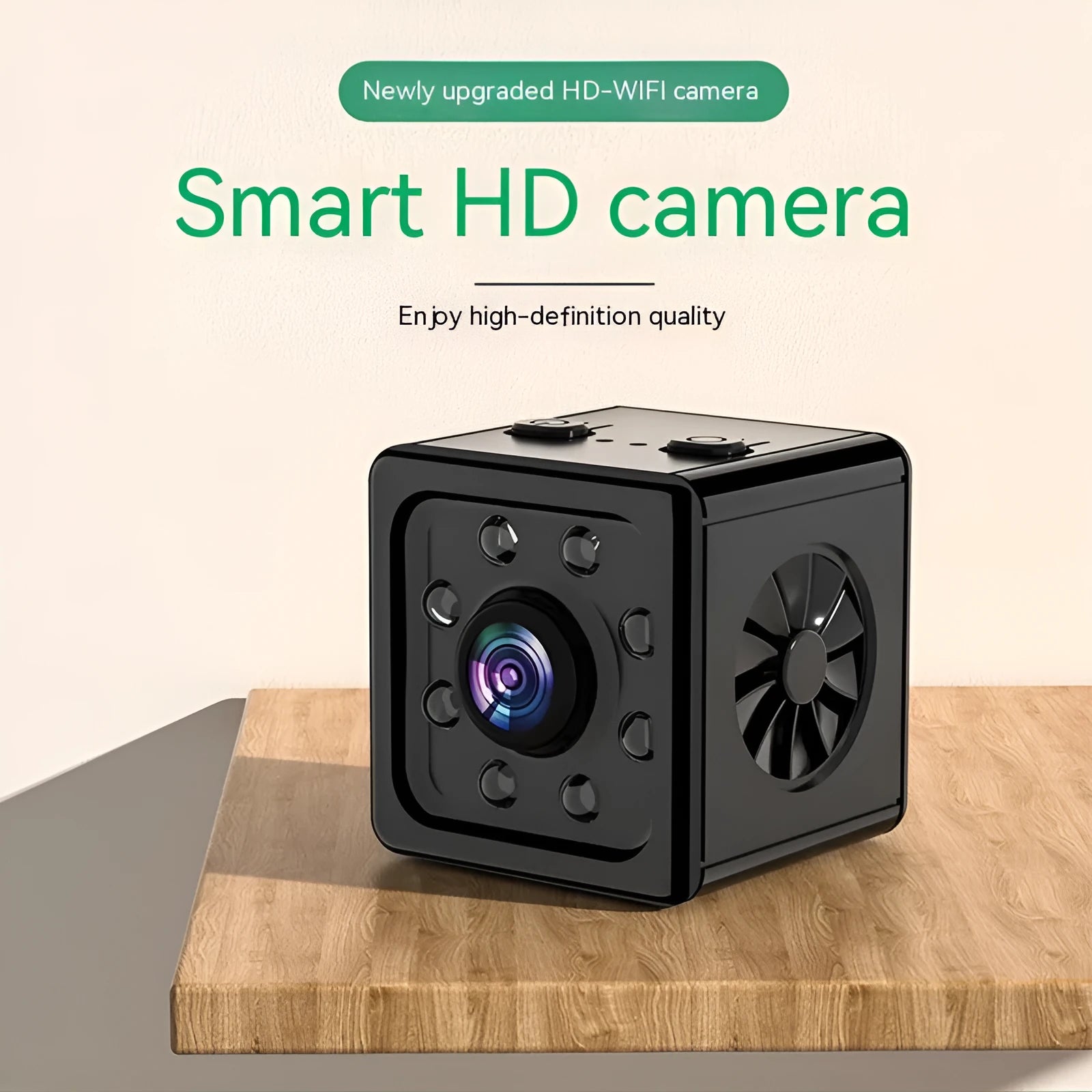 Black K13 remote network intelligent sports HD camera with mounting bracket on a white background.