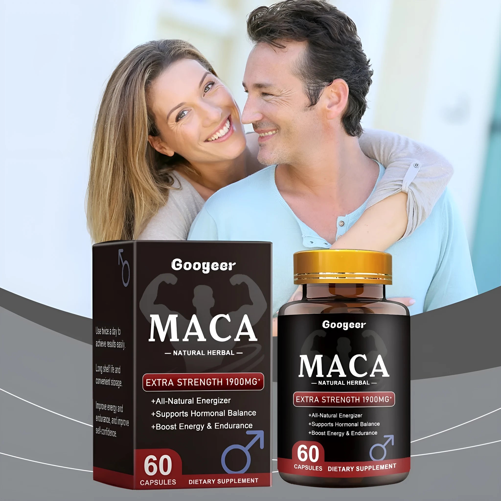 Googeer dietary supplement bottle containing 60 capsules for body treatment.