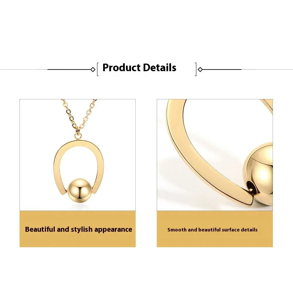 Adjustable stainless steel necklace with geometric pendant on a cross chain in gold or silver.