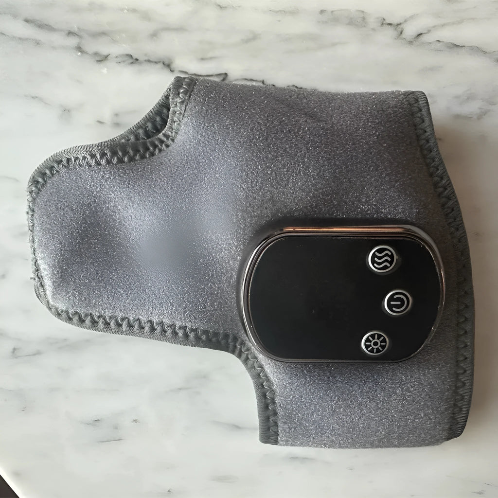 Electric heating ankle warmer in grey with USB cable, computer control panel, for joint warmth
