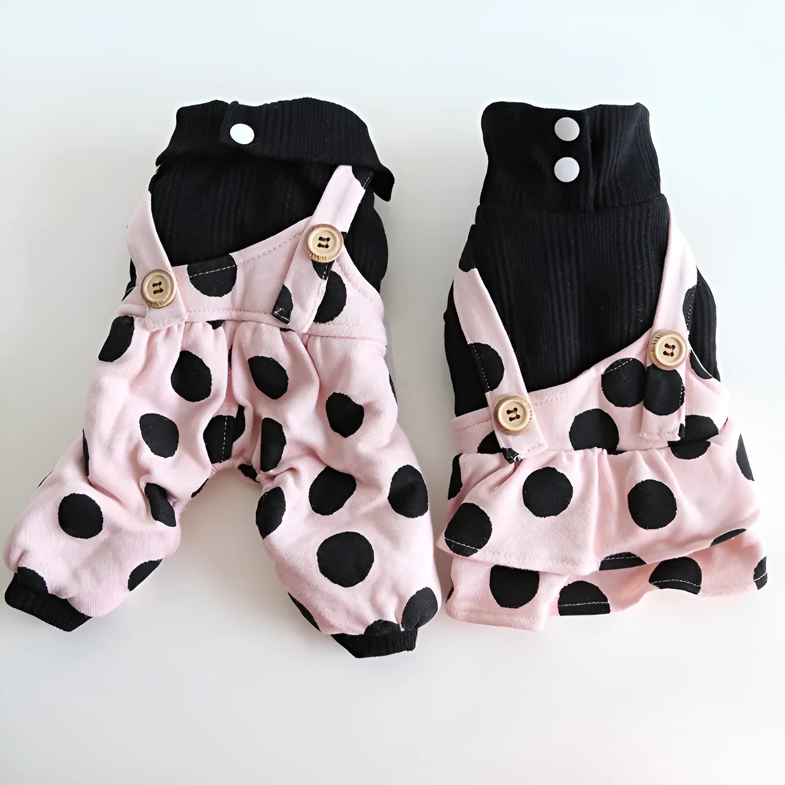Pet couple costumes with lapel shoulder straps in cloth material