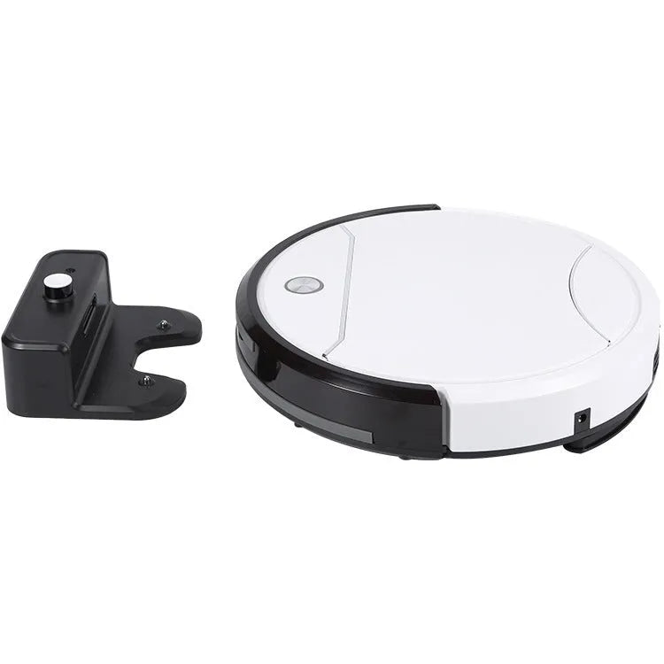 Jieshi D502 automatic recharge sweeping robot in white and black with remote control, 300ml capacity